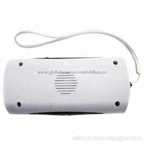 3-in-1 Solar Power Bank + FM Function + 4 LEDs Torch, Good for Traveling